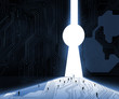 Illustration: Illustration of keyhole door Illustration of keyhole door