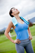 Woman working out outdoors