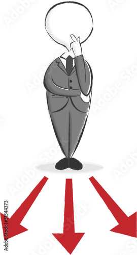 Illustration: businessman choice businessman choice