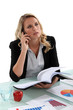 Employee on the phone