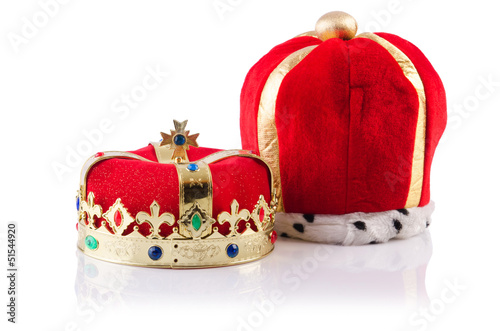 Photo: King crowns isolated on the white King crowns isolated on the white
