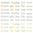 The Variety of pastel colors alphabet sets. Calligraphy art Vect