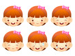 Various facial expressions of kids. Emotion Character Design Ser