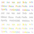 The Variety of pastel colors alphabet sets. Calligraphy art Vect