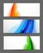 Vector: Set of striped banners Set of striped banners
