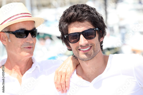 Photo: Two men on summer holiday Two men on summer holiday