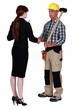 Businesswoman and craftsman