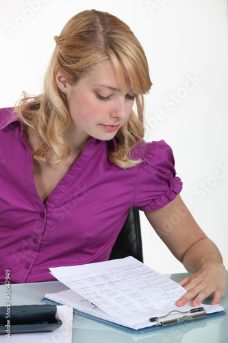 Photo: A female accountant A female accountant