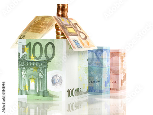 Photo: Haus aus Geldscheinen Haus aus Geldscheinen