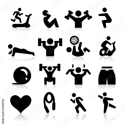 Vector: Exercising Icons Exercising Icons