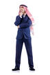 Arab businessman isolated on the white