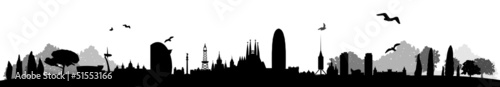 Vector: Urban Skyline of Barcelona Urban Skyline of Barcelona
