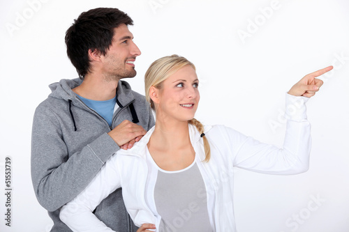 Photo: Couple in tracksuit Couple in tracksuit
