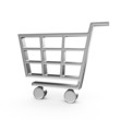Shopping cart , isolated on white