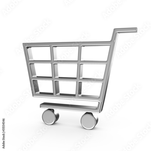 Illustration: Shopping cart , isolated on white Shopping cart , isolated on white
