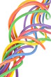 Bunch of colorful electrical cables