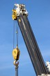 Flèche et crochet d'une grue de levage télescopique