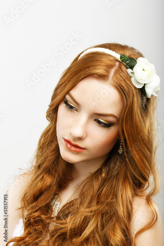 Photo: Blameless Beauty. Fox-Colored Woman Relaxing. Refinement Blameless Beauty. Fox-Colored Woman Relaxing. Refinement