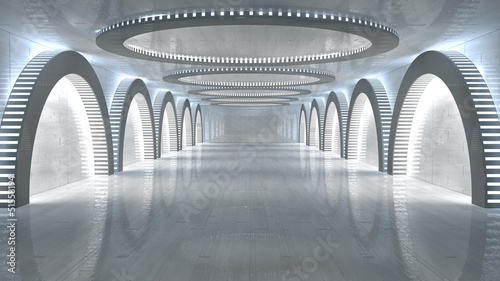 Illustration: Futuristic interior Futuristic interior