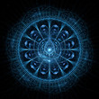 Fractal Flame Background. Blue...