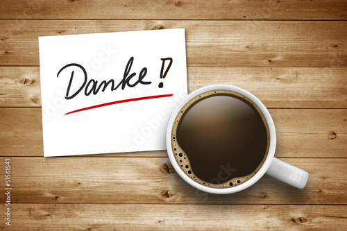 Photo: Kaffeetasse mit Danke Kaffeetasse mit Danke