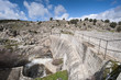 Concrete dam wall over the river Manzanares,  Madrid, Spain