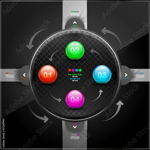 Vector: Abstract detailed infographics with 4 options Abstract detailed infographics with 4 options