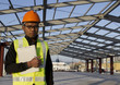 Engineer construction under new building site