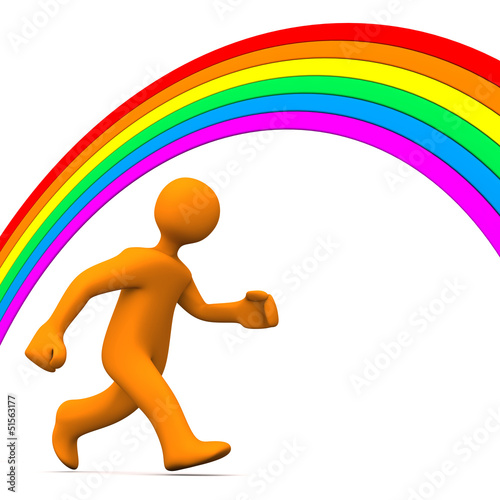 Illustration: Rainbow Run Away Rainbow Run Away
