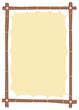 Wooden frame with a stretched yellow canvas and a place to put t