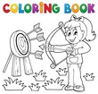 Coloring book kids play theme 3