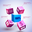 Business diagram template with text fields