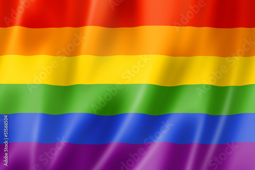 Illustration: Rainbow gay pride flag Rainbow gay pride flag