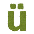 Buchstabe ü mit Gras Textur
