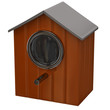 Orange starling house icon