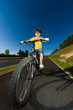 Boy biking