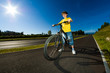 Boy biking