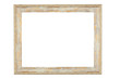 Shabby picture frame with blank space, isolated on white backgro