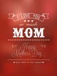 Vintage Happy Mothers's Day Typographical Background