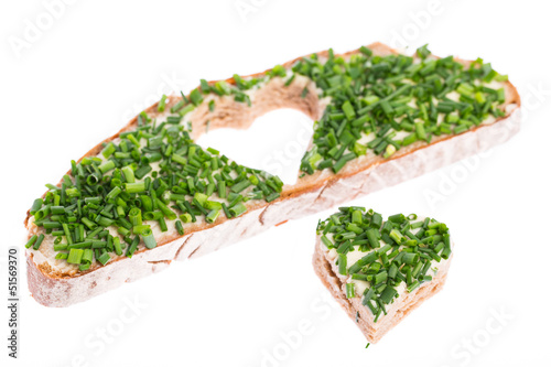 Photo: Schnittlauchbrot mit Herz Schnittlauchbrot mit Herz