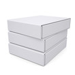 Three closed white box
