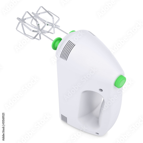 Illustration: White hand mixer White hand mixer