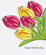 Holiday card with tulips
