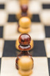 White and black chess pieces on a chessboard