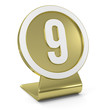 Illustration: "Nine" Golden Icon "Nine" Golden Icon