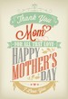 Vintage Happy Mother's Day Typographical Background