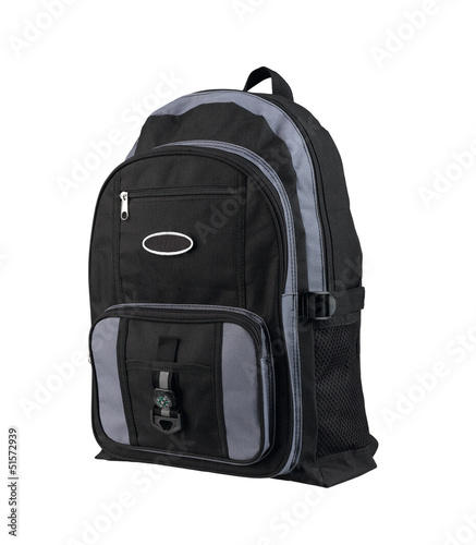 Photo: A canvas backpack with compass for student or adventure A canvas backpack with compass for student or adventure