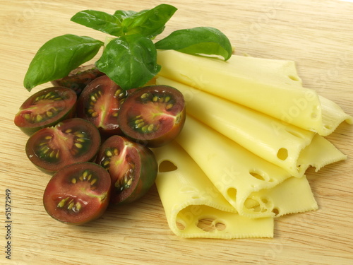 Photo: Tomatoes, cheese, basil Tomatoes, cheese, basil