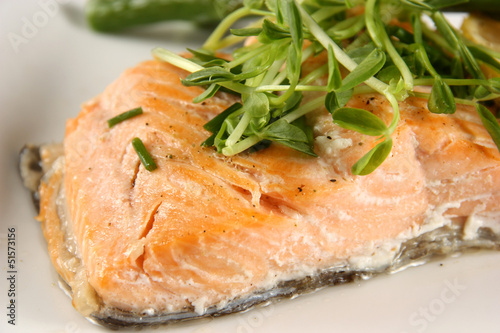 Photo: baked trout fillet baked trout fillet