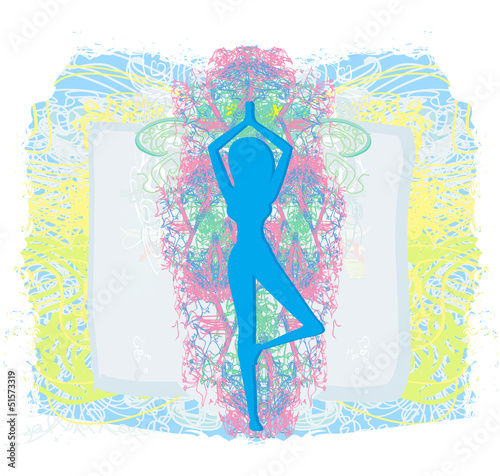 Illustration: woman in a traditional yoga pose vector illustration woman in a traditional yoga pose vector illustration